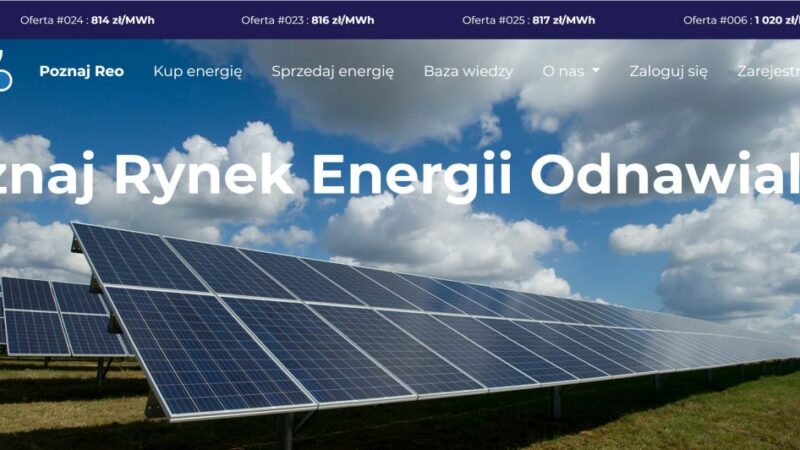 Jesteś prosumentem? Możesz sprzedać energię na reo.pl