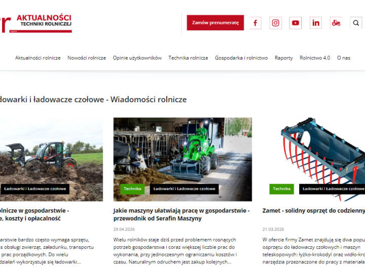 Ładowarki przegubowe w rolnictwie. Kiedy warto wybrać właśnie ten typ maszyny?