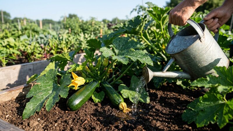 Czym podlewać cukinię – porady dla lepszych plonów
