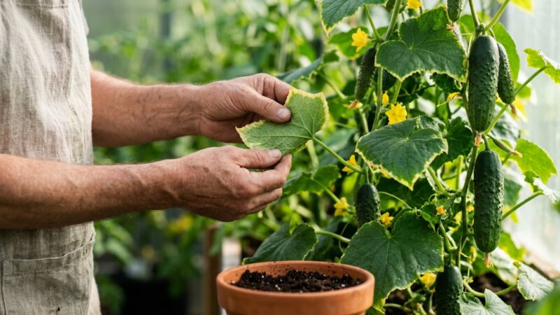 Domowe sposoby na żółknięcie liści ogórków – co pomaga?