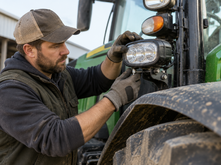 Oświetlenie John Deere – jak dobrać reflektory i lampy robocze do ciągnika?