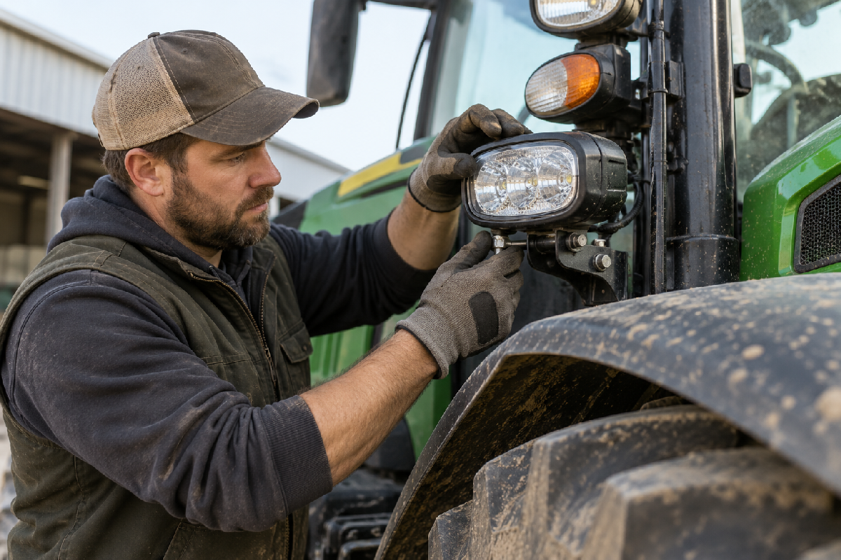 Oświetlenie John Deere – jak dobrać reflektory i lampy robocze do ciągnika?